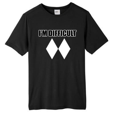 Funny I'm Difficulgift Double Black Diamond Ski Gift Tall Fusion ChromaSoft Performance T-Shirt