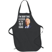 Funny Im Drafting A Kicker In The 1st Round Biden Confused Gift Full-Length Apron With Pockets