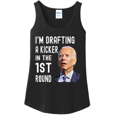 Funny Im Drafting A Kicker In The 1st Round Biden Confused Gift Ladies Essential Tank