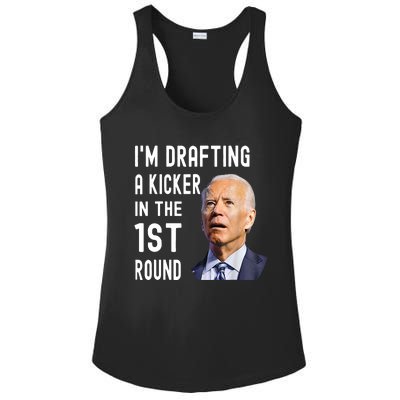 Funny Im Drafting A Kicker In The 1st Round Biden Confused Gift Ladies PosiCharge Competitor Racerback Tank