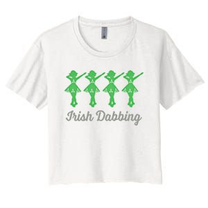 Funny Irish Dabbing Feis Irish Dance Best Gift Cute Gift Women's Crop Top Tee