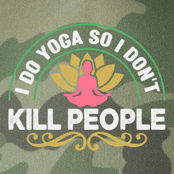 Funny I Do Yoga So I Don't Kill People Legacy Tie Dye Trucker Hat