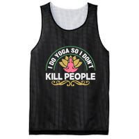 Funny I Do Yoga So I Don't Kill People Mesh Reversible Basketball Jersey Tank