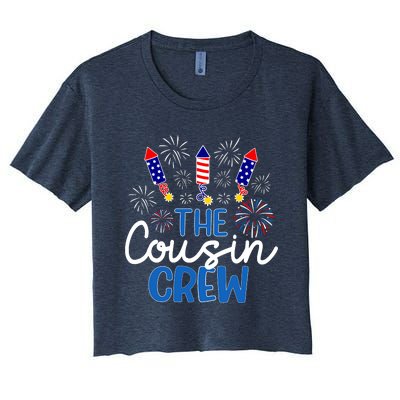 Fireworks Independence Day Women's Crop Top Tee