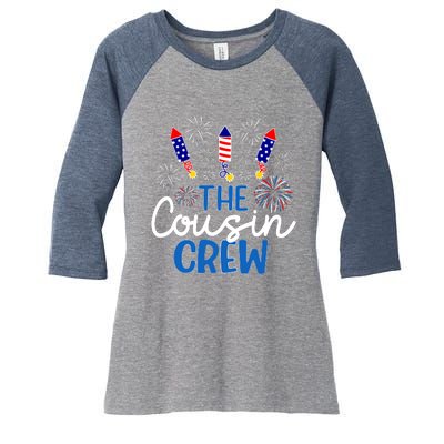 Fireworks Independence Day Women's Tri-Blend 3/4-Sleeve Raglan Shirt