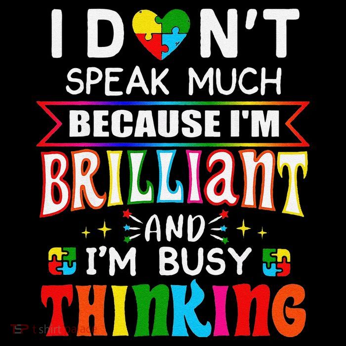 Funny I Dont Speak Much Brilliant Autism Autistic Gift 16 in Basic Backpack