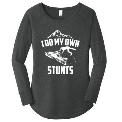 Funny I Do My Own Stunts Jet Ski Personal Watercraft PWC Gift Women's Perfect Tri Tunic Long Sleeve Shirt