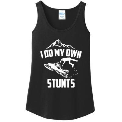 Funny I Do My Own Stunts Jet Ski Personal Watercraft PWC Gift Ladies Essential Tank