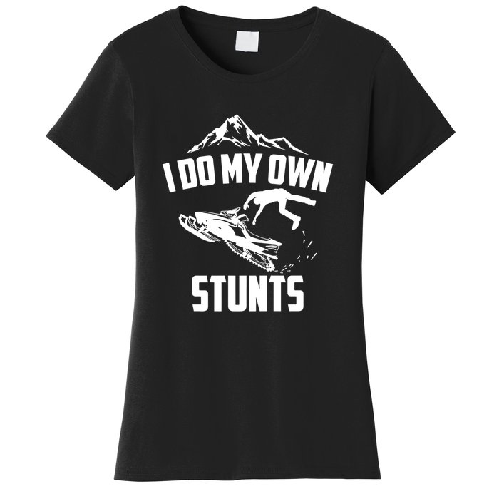 Funny I Do My Own Stunts Jet Ski Personal Watercraft PWC Gift Women's T-Shirt