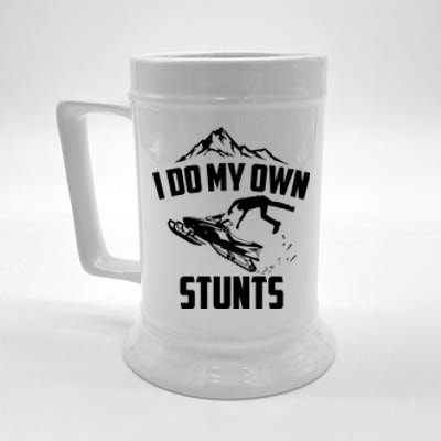 Funny I Do My Own Stunts Jet Ski Personal Watercraft PWC Gift Beer Stein