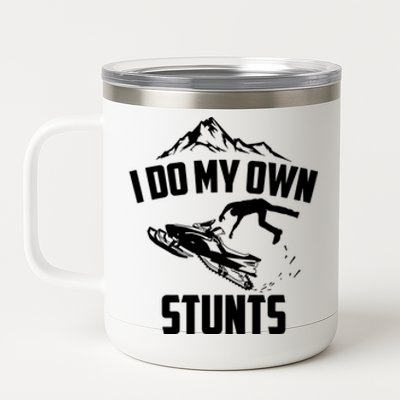 Funny I Do My Own Stunts Jet Ski Personal Watercraft PWC Gift 12 oz Stainless Steel Tumbler Cup