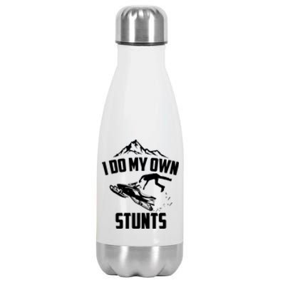 Funny I Do My Own Stunts Jet Ski Personal Watercraft PWC Gift Stainless Steel Insulated Water Bottle