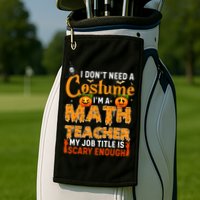 Funny I Don't Need A Costume I'm A Math Teacher Halloween Golf Towel