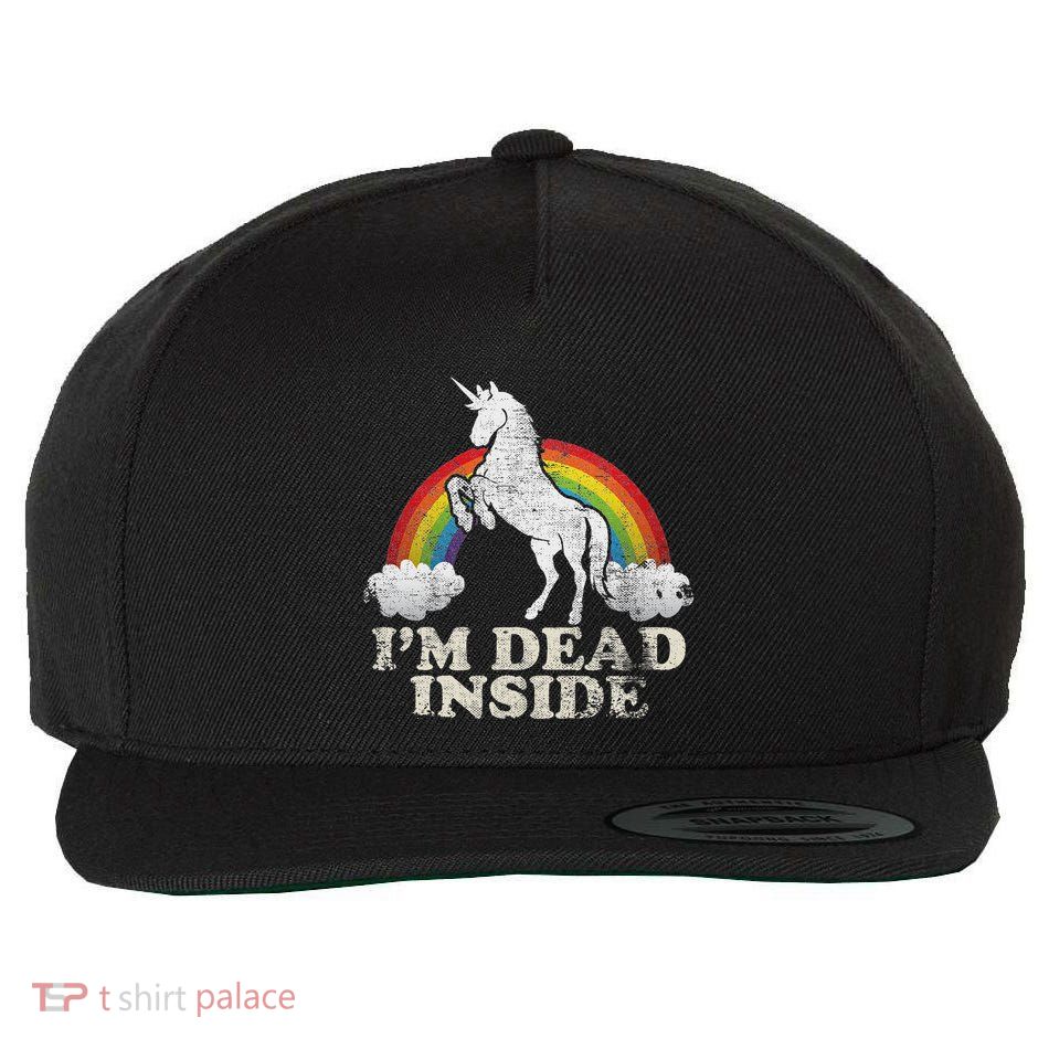 Funny IM Dead Inside Sarcastic Depression Humour Wool Snapback Cap