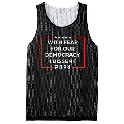 Funny I Dissent 2024 Democracy Humor Mesh Reversible Basketball Jersey Tank