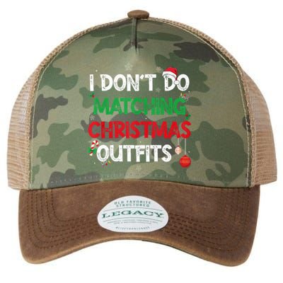 Funny I DonT Do Matching Christmas Outfits Family Pajamas Legacy Tie Dye Trucker Hat