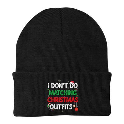 Funny I DonT Do Matching Christmas Outfits Family Pajamas Beanie