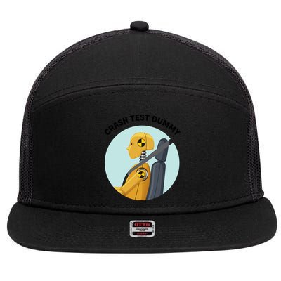 Funny I Do My Own Stunt Break Fix Repeat Crash Test Dummy 7 Panel Mesh Trucker Snapback Hat