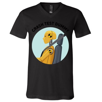 Funny I Do My Own Stunt Break Fix Repeat Crash Test Dummy V-Neck T-Shirt