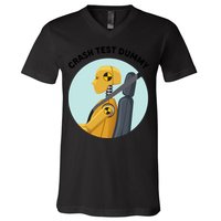 Funny I Do My Own Stunt Break Fix Repeat Crash Test Dummy V-Neck T-Shirt