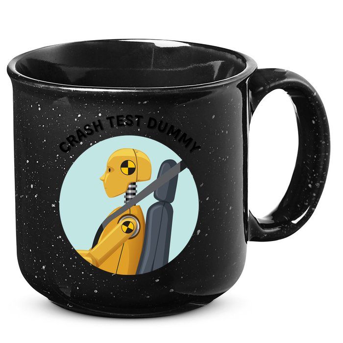Funny I Do My Own Stunt Break Fix Repeat Crash Test Dummy 15oz Campfire Ceramic Mug