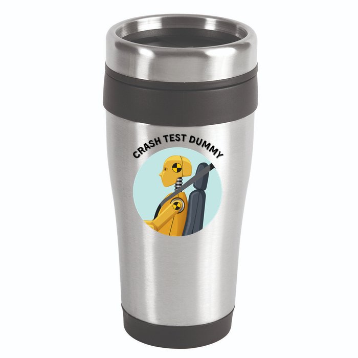 Funny I Do My Own Stunt Break Fix Repeat Crash Test Dummy 16oz Travel Tumbler