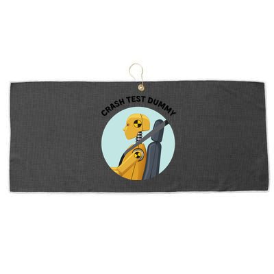 Funny I Do My Own Stunt Break Fix Repeat Crash Test Dummy Large Microfiber Waffle Golf Towel