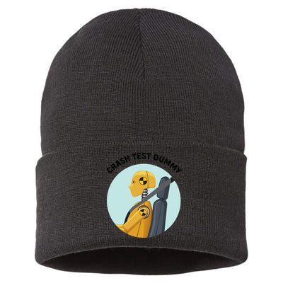 Funny I Do My Own Stunt Break Fix Repeat Crash Test Dummy Sustainable Knit Beanie