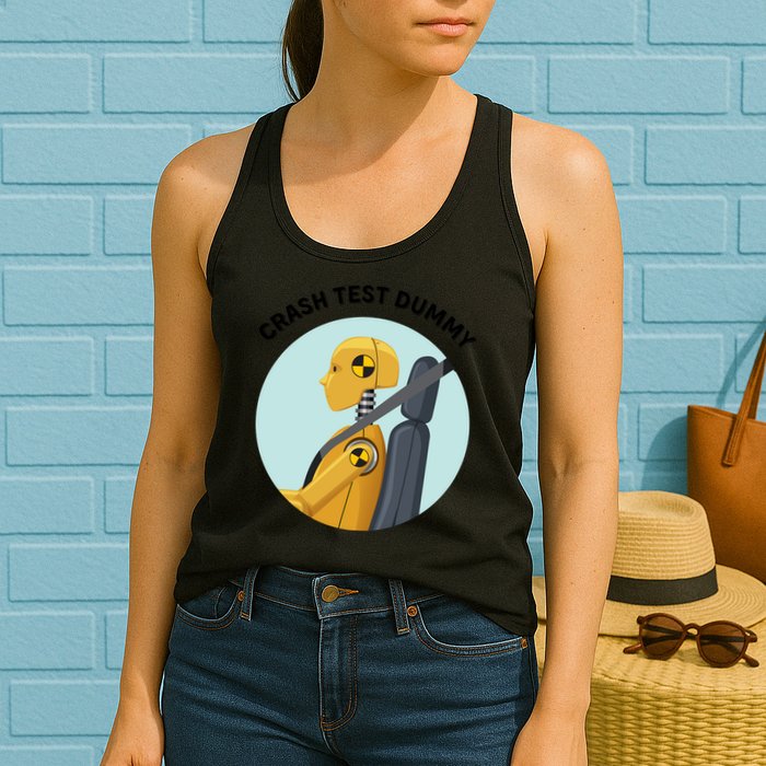 Funny I Do My Own Stunt Break Fix Repeat Crash Test Dummy Womens Tank Top