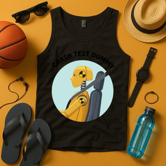 Funny I Do My Own Stunt Break Fix Repeat Crash Test Dummy Tank Top