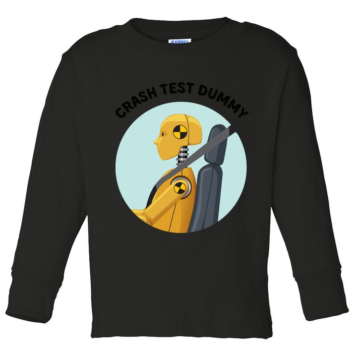 Funny I Do My Own Stunt Break Fix Repeat Crash Test Dummy Toddler Long Sleeve Shirt