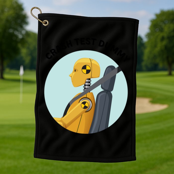 Funny I Do My Own Stunt Break Fix Repeat Crash Test Dummy Golf Towel