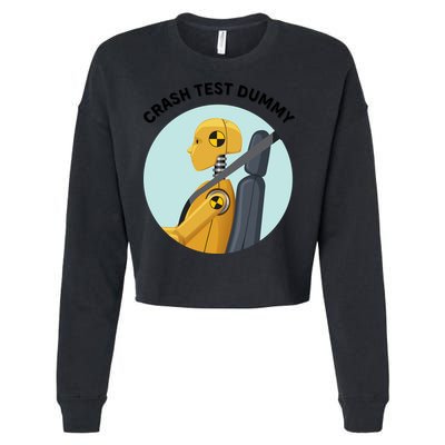 Funny I Do My Own Stunt Break Fix Repeat Crash Test Dummy Cropped Pullover Crew