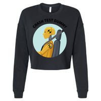 Funny I Do My Own Stunt Break Fix Repeat Crash Test Dummy Cropped Pullover Crew
