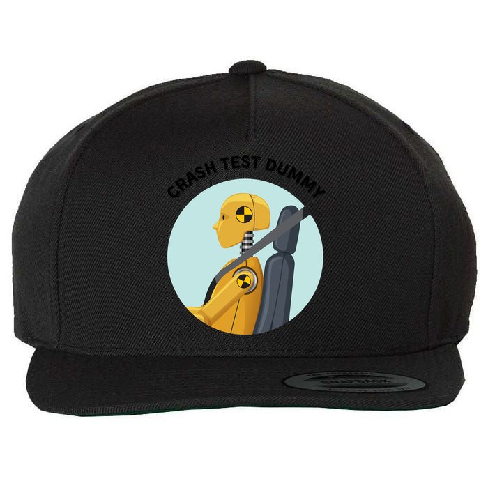 Funny I Do My Own Stunt Break Fix Repeat Crash Test Dummy Wool Snapback Cap