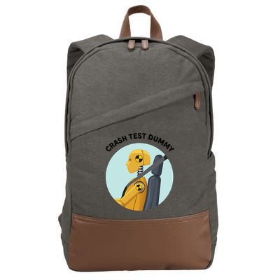 Funny I Do My Own Stunt Break Fix Repeat Crash Test Dummy Cotton Canvas Backpack