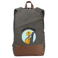 Funny I Do My Own Stunt Break Fix Repeat Crash Test Dummy Cotton Canvas Backpack