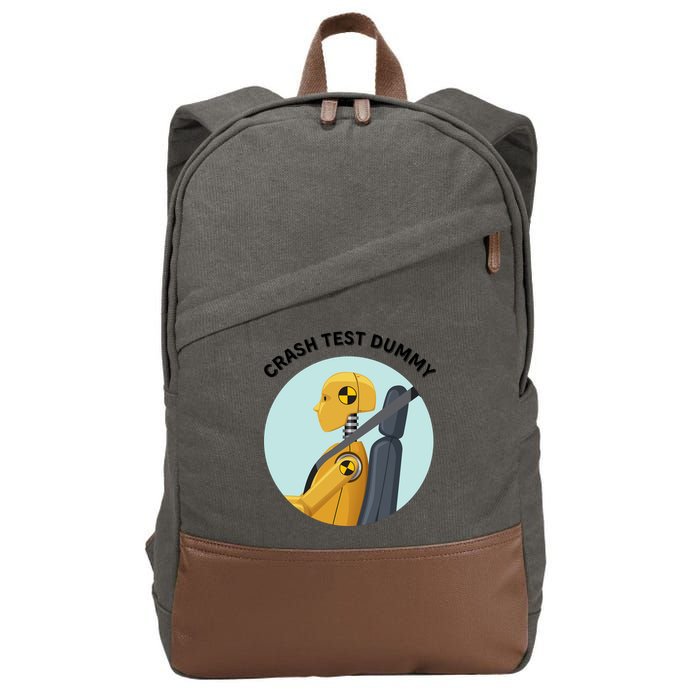 Funny I Do My Own Stunt Break Fix Repeat Crash Test Dummy Cotton Canvas Backpack