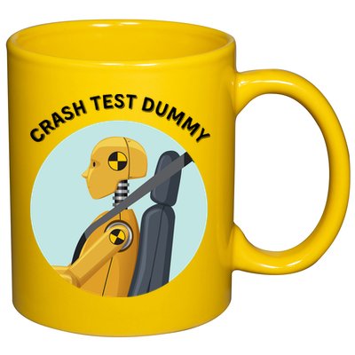 Funny I Do My Own Stunt Break Fix Repeat Crash Test Dummy 11oz C Handle Ceramic Mug