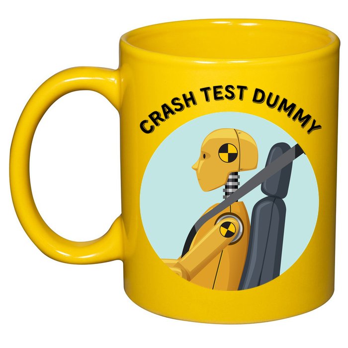 Funny I Do My Own Stunt Break Fix Repeat Crash Test Dummy 11oz C Handle Ceramic Mug