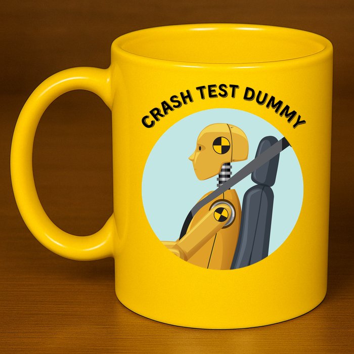 Funny I Do My Own Stunt Break Fix Repeat Crash Test Dummy 11oz C Handle Ceramic Mug