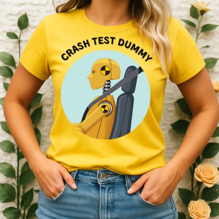Funny I Do My Own Stunt Break Fix Repeat Crash Test Dummy Womens T-Shirt