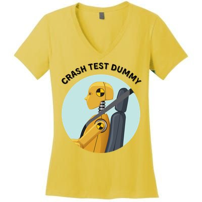 Funny I Do My Own Stunt Break Fix Repeat Crash Test Dummy Women's V-Neck T-Shirt