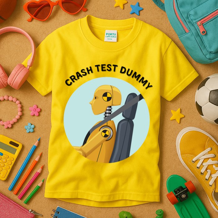 Funny I Do My Own Stunt Break Fix Repeat Crash Test Dummy Kids T-Shirt