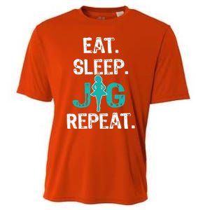 Funny Irish Dance Gift Cool Gift Eat Sleep Jig Repeat Cooling Performance Crew T-Shirt