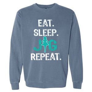 Funny Irish Dance Gift Cool Gift Eat Sleep Jig Repeat Garment-Dyed Sweatshirt