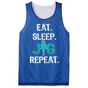 Funny Irish Dance Gift Cool Gift Eat Sleep Jig Repeat Mesh Reversible Basketball Jersey Tank