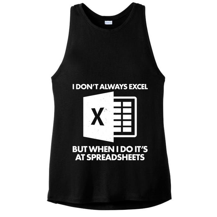 Funny I Don't Always Excel But When I Do It's At Spreadsheets Ladies PosiCharge Tri-Blend Wicking Tank