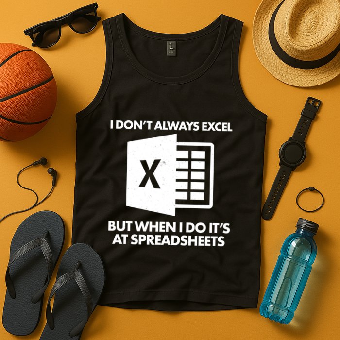Funny I Don't Always Excel But When I Do It's At Spreadsheets Tank Top