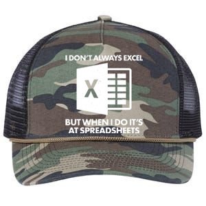 Funny I Don't Always Excel But When I Do It's At Spreadsheets Retro Rope Trucker Hat Cap